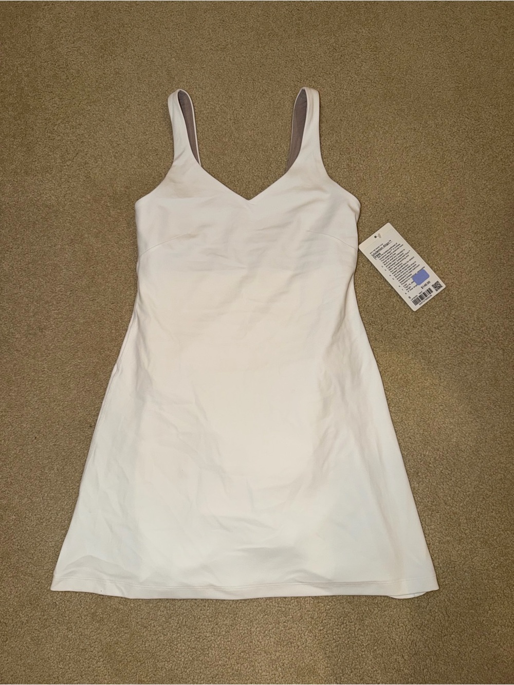 LULULEMON ALIGN TANK MINI DRESS WHITE BRAND NEW SIZE 6